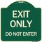 Signmission Exit Only Do Not Enter Heavy-Gauge Aluminum Architectural Sign, 18" H, G-1818-24554 A-DES-G-1818-24554 - alternate 1